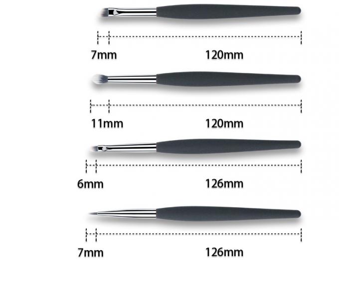 7 Pieces Luxury Travel Makeup Brush Set Easy Grip Durable Plastic Handle(图5)
