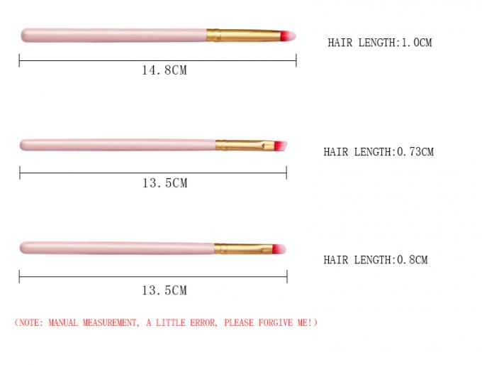 8 Pieces Travel Make Up Brush Set Pink With Rainbow Cosmetic Bag(图6)