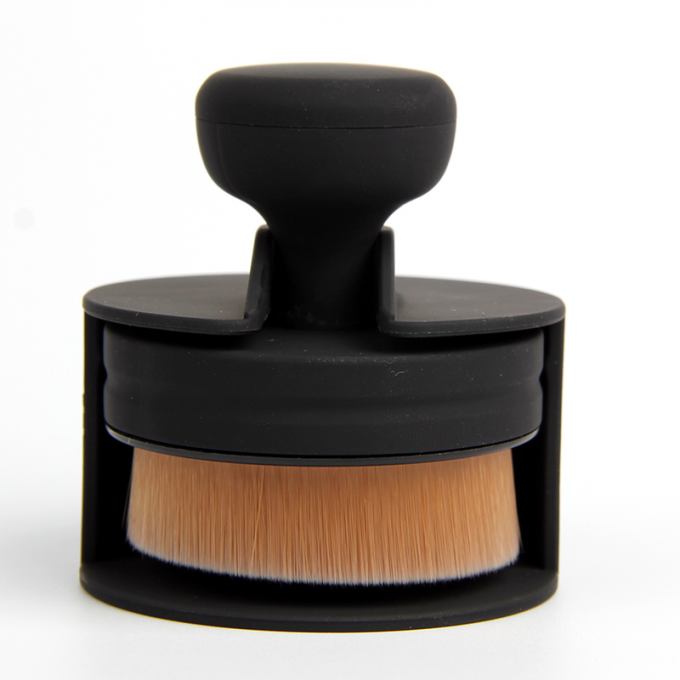OEM Kabuki Makeup Brush Black High Density Bristles Liquid Foundation(图1)
