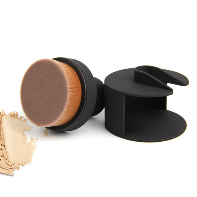 OEM Kabuki Makeup Brush Black High Density Bristles Liquid Foundation(图2)