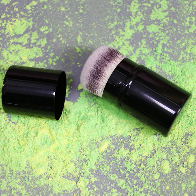Powder Retractable Makeup Brush Aluminum Handle skin friendly(图3)