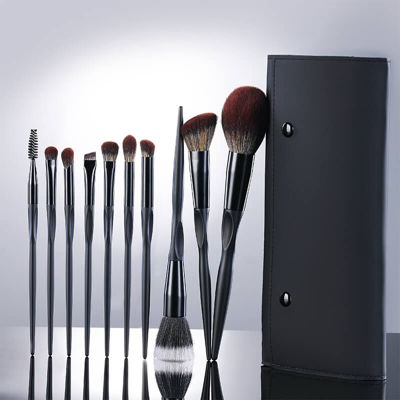 Black luxury makeup brush set 